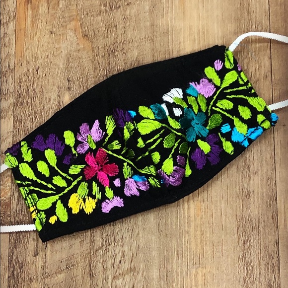 Small San Antonino Face Mask Mexican Embroidery - Picture 4 of 16